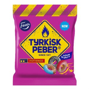 Sour & Salty Hot Rings Tyrkisk Peber Fazer, 120g