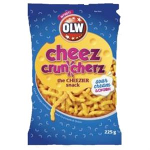 Cheez Cruncherz Sourcream & Onion Olw, 225g