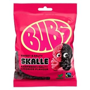 Hallon/lakrits Skalle Gele 190g