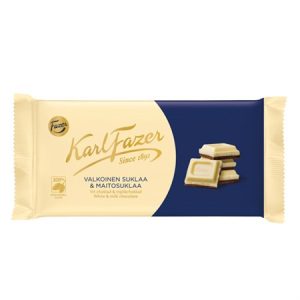 Karl Fazer Chocolate Vit Choklad Mjölkchoklad 131g