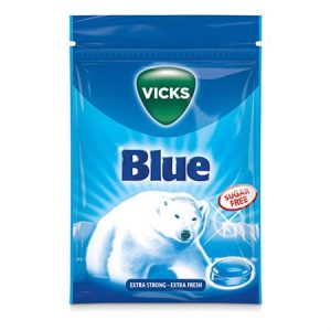Blue Sockerfri Halstablett Vicks, 72g