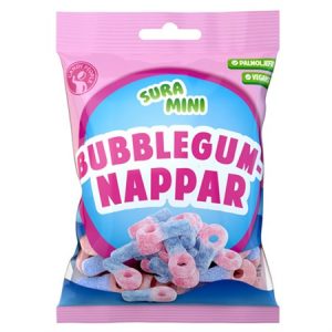  Sura Mini Bubblegumnappar 70 G