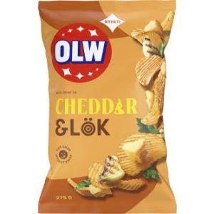 Cheddar & Lök Chips 275g
