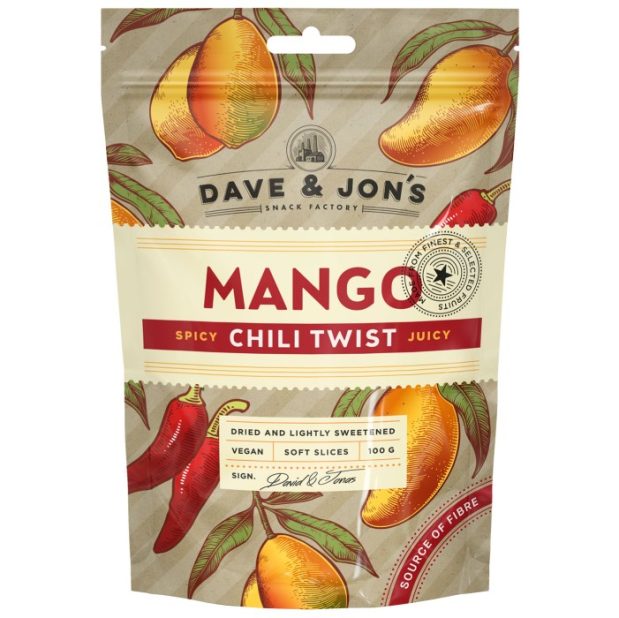 Dave & Jon's  Mango Chili Torkad 100g