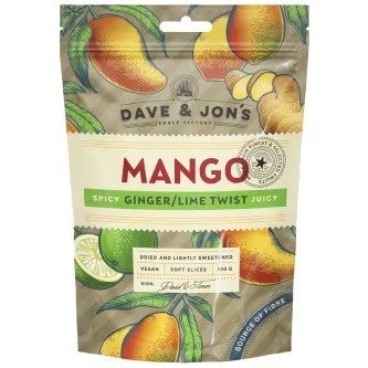 Dave & Jon's Mango Torkad Ginger Lime 100g